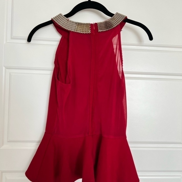 XTAREN Women’s Red Beaded Blouse Size Small - Picture 6 of 8